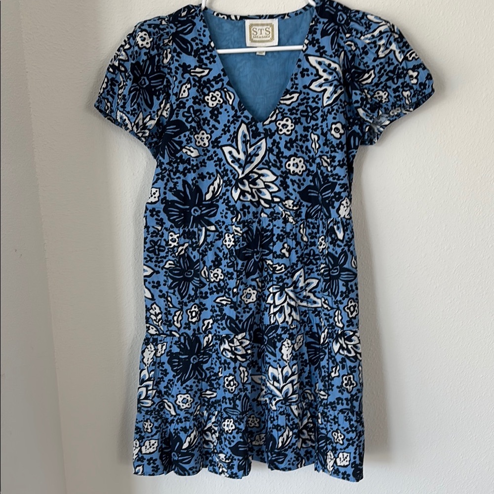 Sail to Sable Blue Floral Dress